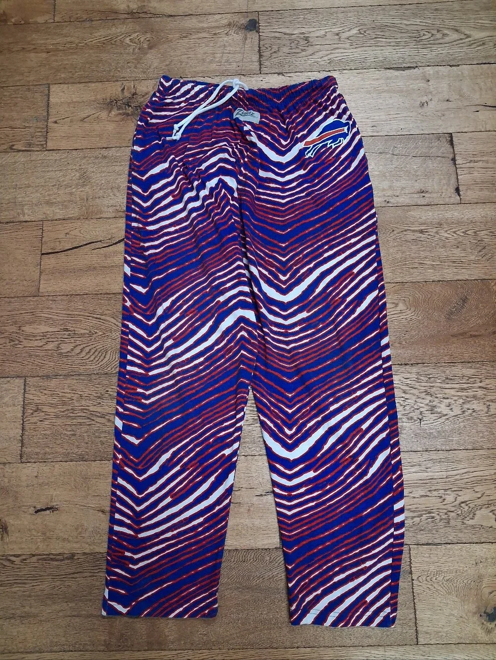 Zubaz Buffalo Bills Mens Large Red White and Blue Zebra Print Lounge Pants NFL